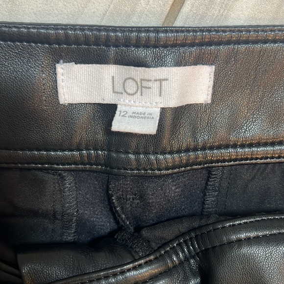 Loft Leather Straight Leg Pants - Picture 3 of 5